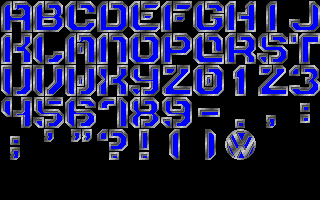 blue silver edge bitmap font