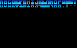 blue sky bitmap font